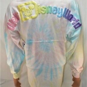Disney World 2019 Cotton Candy Tie Dye Spirit Jersey Shirt RARE